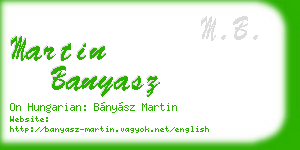 martin banyasz business card