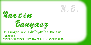martin banyasz business card